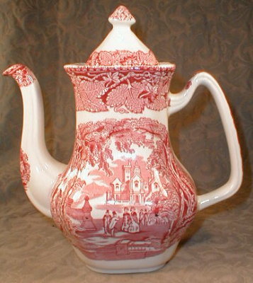 Masons VISTA Coffee Pot PINK - Vintage -
