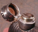 GORHAM Sterling FLASK Leather - ANTIQUE -