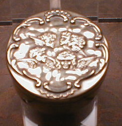 ANGEL Topped TRINKET Box -ANTIQUE-