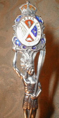 MONTREAL Souvenir STERLING Enamel - SPOON -