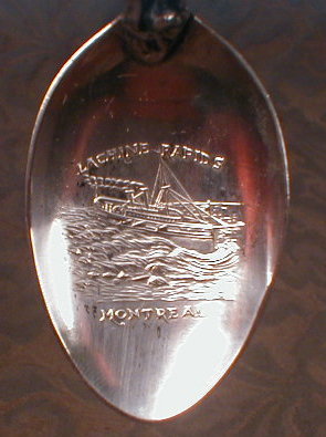 MONTREAL Souvenir STERLING Enamel - SPOON -