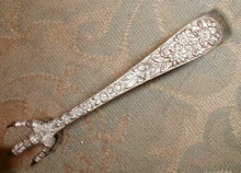 KIRK Repousse SUGAR Tongs STERLING Silver -