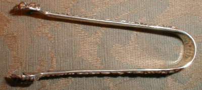 KIRK Repousse SUGAR Tongs STERLING Silver -