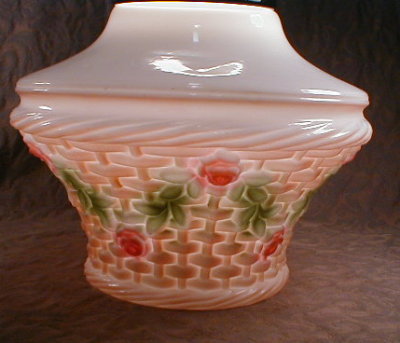 GLASS Basket SHADE Ceiling LAMP - Antique -