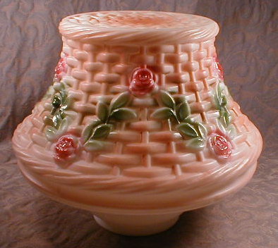 GLASS Basket SHADE Ceiling LAMP - Antique -