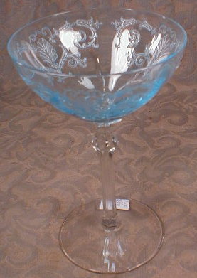 Fostoria VERSAILLES Blue - CHaMPaGNE Sherbet - (2)