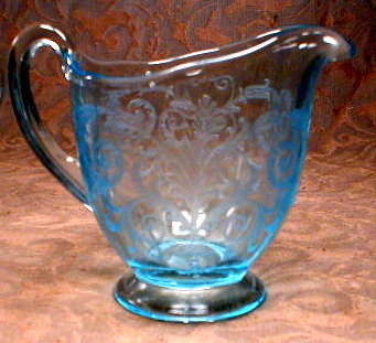 Fostoria VERSAILLES Blue Cream & Sugar -SET-