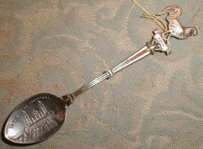 PARIS Souvenir SPOON Germany Silver ENAMEL -