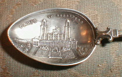 PARIS Souvenir SPOON Germany Silver ENAMEL -
