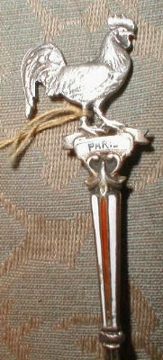 PARIS Souvenir SPOON Germany Silver ENAMEL -