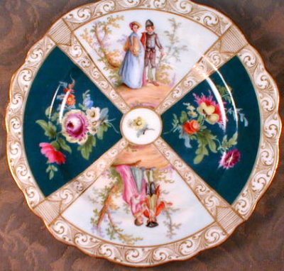 MEISSEN Scenic PANEL Plate - HAND Painted -