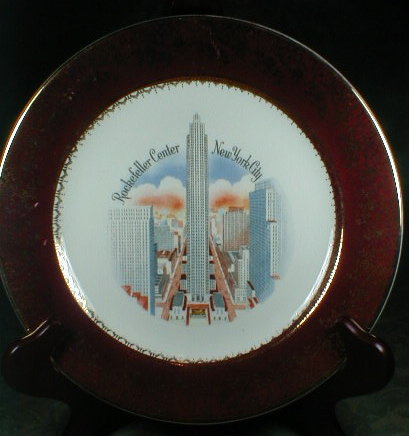 ROCKEFELLER Center PLATE New York City SOUVENIR