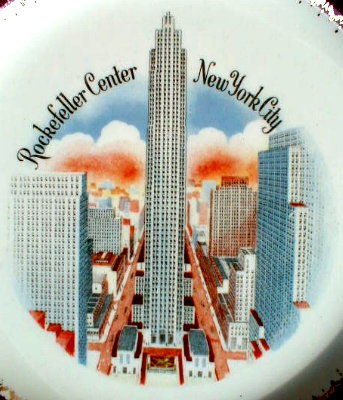 ROCKEFELLER Center PLATE New York City SOUVENIR