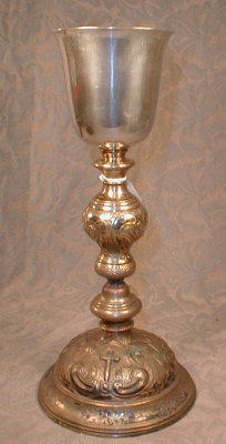 Communion CHALICE Chased Base -ANTIQUE-