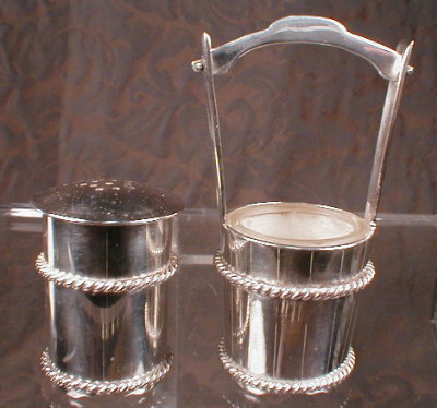 Sterling WISHING Well SALT Cellar PEPPER Shaker