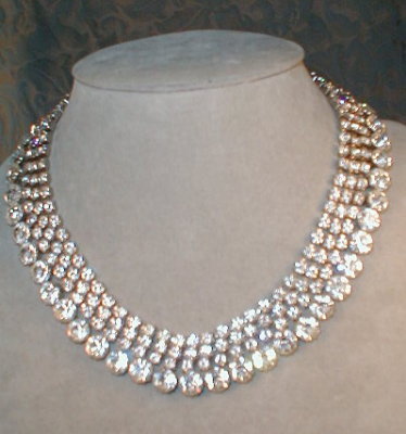 Sumptuous RHINESTONE Necklace BIB Style VINTAGE
