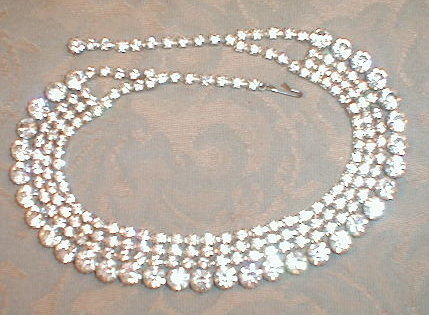 Sumptuous RHINESTONE Necklace BIB Style VINTAGE