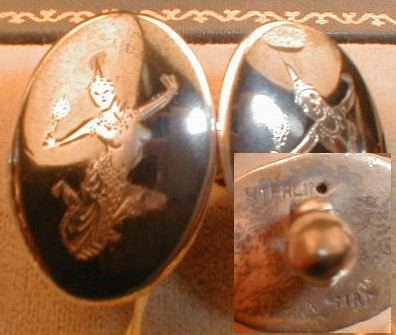 STERLING Silver CUFFlinks -4- pairs VINTAGE -