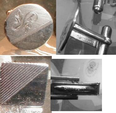 STERLING Silver CUFFlinks -4- pairs VINTAGE -