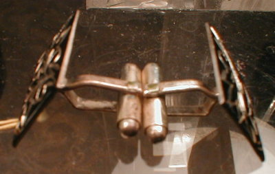 STERLING CuffLINKS Etched DamaSCENE - Vintage -