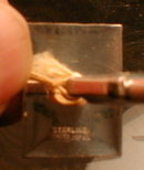STERLING CuffLINKS Etched DamaSCENE - Vintage -