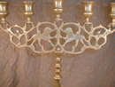 BRASS Candelabra SABBATH Menorah 5 Lites