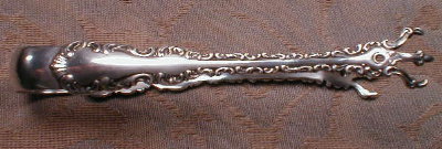 WHITING Louis XV Sterling SUGAR Tongs ANTIQUE-