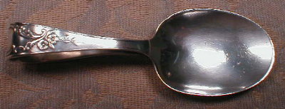 STERLING Baby Spoon ROSE Handle - ANTIQUE -