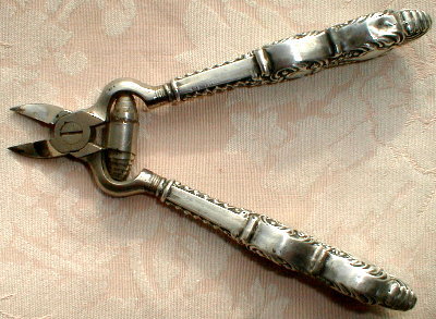 STERLING Cuticle SCISSORS Nail TRIMMERS Antique