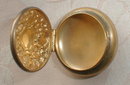 ANTIQUE Chatelaine BOX - STERLING - Gold WASH -
