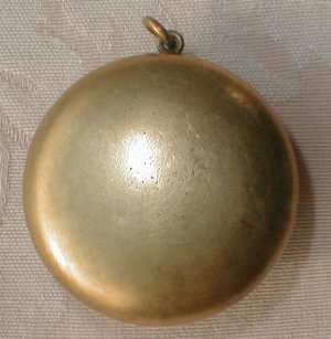ANTIQUE Chatelaine BOX - STERLING - Gold WASH -