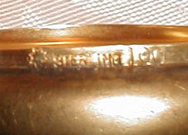 ANTIQUE Chatelaine BOX - STERLING - Gold WASH -