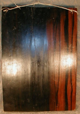 CARVED Rosewood PANEL Cock FIGHT -