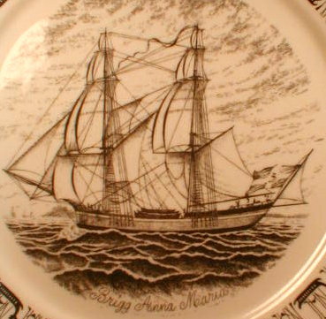 NORWEGIAN American LINE Plate BRIGG Anna MARIA-