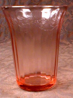 Pink FRUIT Tumblers -4- Hazel ATLAS Depression-