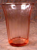 Pink FRUIT Tumblers -4- Hazel ATLAS Depression-
