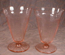Pink PRINCESS Tumblers -2- Footed ICED Tea -