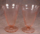 Pink PRINCESS Tumblers -2- Footed ICED Tea -