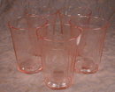 Pink PRINCESS Tumblers -5- Hocking -VINTAGE-