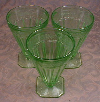 Green JEANETTE Adam FOOTED Tumblers -3-