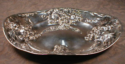 BIRKS Sterling BREAD Tray GRAPE Pattern ANTIQUE