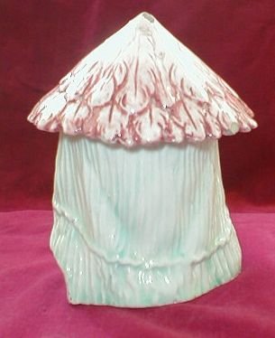 MAJOLICA Humidor ASIAN Girl - ANTIQUE -