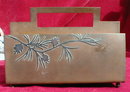 HEINTZ InkWELL Letter RACK -Sterling on Bronze-