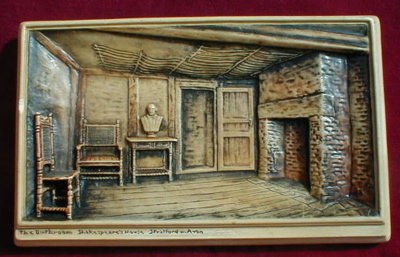Ivorex SHAKESPEARE House PLAQUE - Chalkware -