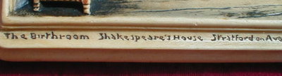 Ivorex SHAKESPEARE House PLAQUE - Chalkware -