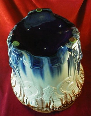 Antique MAJOLICA Jadiniere - LARGE Planter -