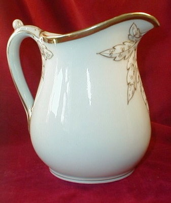 Haviland LIMOGES Pitcher WHITE & GOLD -19th C -