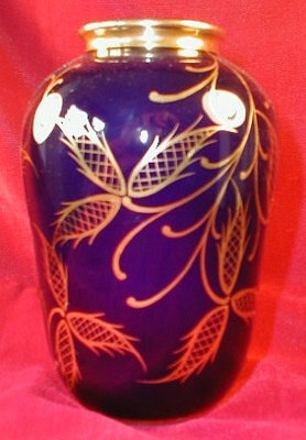 Rosenthal COBALT Blue VASE - Hand PAINTED -