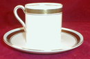 SHELLEY Athens DEMiTasse Cup SAUCER White+Gold-