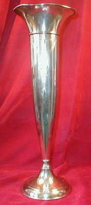 STERLING Silver VASE Hand Chased - RM Wood -